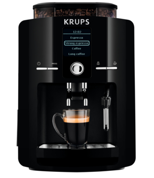 Krups EA82FD Framer 'Espress Quattro Force with Aluminum Front One Touch  Coffee Machine, Milk Container, 1.7 Liter, 15 Bar, 1450W, Aluminum / Black