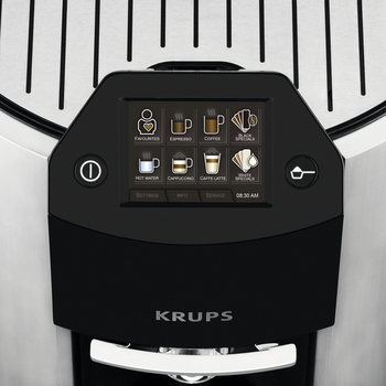 Cafetera superautomática  Krups Sensation C90 EA910E10, 1450 W, 15 bar,  1.7 L, 6 programas, 2 tazas, Barista Inside Technology, Autolimpieza, Plata