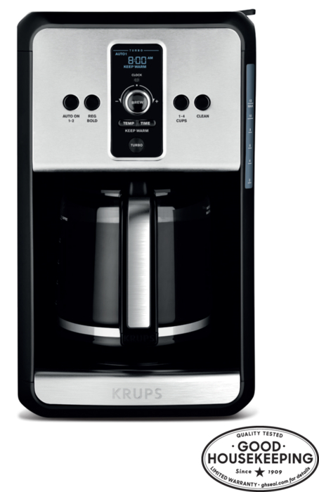 KRUPS 12-Cup Savoy Programmable Stainless Steel Turbo Coffee Maker