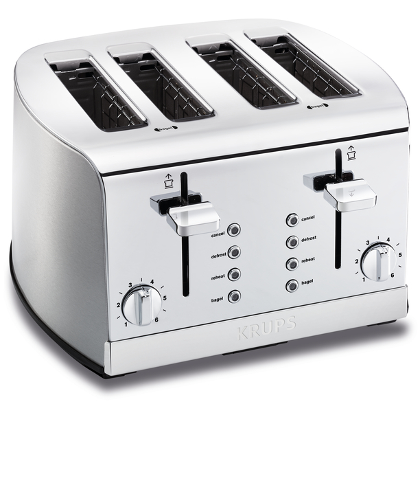 4-Slice Krups KH251D51 SS Toaster with 6 Adjustable browning settings Silver 
