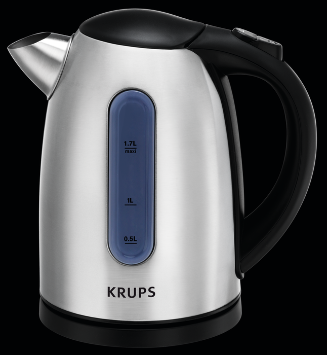 KRUPS Brushed Stainless Steel 1.7 Liter Electric Kettle 